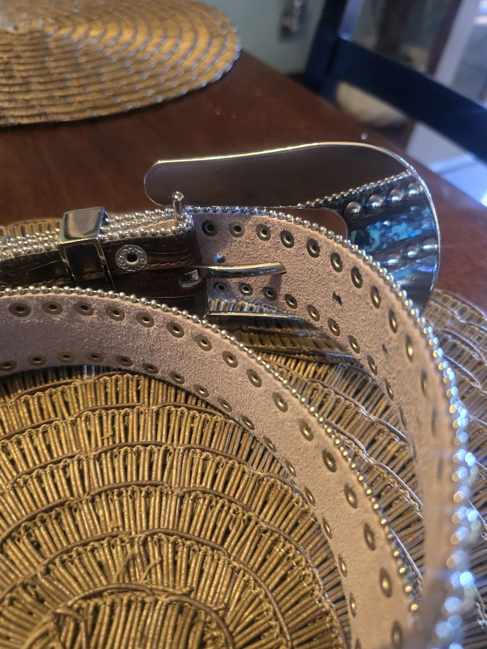 Turquoise Embellished Western Studded Belt - Women